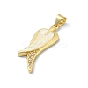 Brass Micro Pave Clear Cubic Zirconia Pendants KK-A221-06G-2