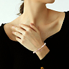 12Pcs 2 Colors Brass with Clear Cubic Zirconia Charms ZIRC-BBC0002-63-6
