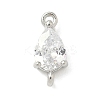 Brass Pave Cubic Zirconia Connector Charms KK-Z120-31P-03-1