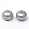 Flat Round Natural Cultured Freshwater Pearl Beads PEAR-R015-49-2