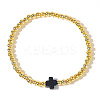 304 Stainless Steel Bead Stretch Bracelets for Women PB2663-1-1