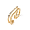 304 Stainless Steel Micro Pave Cubic Zirconia Cuff Rings RJEW-P153-02G-4
