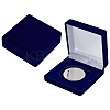 Square EVA Covered with Velveteen Commemorative Coin Storage Cases with Sponge Inside CON-WH0201-005B-1