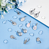 DIY 304 Stainless Steel & Glass Leverback Earring Jewelry Kits DIY-UN0006-06-2