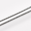 Brass Round Snake Chain Necklace Making MAK-T006-11A-B-3