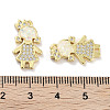 Brass Micro Pave Clear Cubic Zirconia Pendants KK-L213-043G-02-3