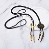 2Pcs 2 Style Adjustable Vintage PU Leather Bolo Ties NJEW-HY0001-01-4