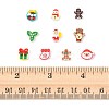 100Pcs 10 Styles Christmas Luminous Resin Cabochons RESI-FS0002-40-5