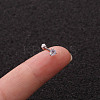 Brass Micro Pave Clear Cubic Zirconia Cartilage Earrings for Women WG50079-04-1