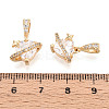 Brass Micro Pave Cubic Zirconia Charms KK-N275-12A-G-3