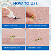 200Pcs Paint Spraying Heart Iron Fasteners Brads DIY-SP0003-38A-4