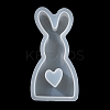 Rabbit Shape DIY Display Decoration Silhouette Silicone Molds DIY-K073-08C-4