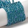 Electroplate Transparent Glass Beads Strands EGLA-A035-T3mm-L12-1