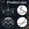 2Pcs 2 Styles Alloy Rhinestone Mesh Headbands OHAR-NB0001-30-2