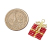 Glass Seed Beaded Christmas Gift Pendants PALLOY-MZ00899-01-2