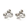 Brass Clip-on Earring Settings STAS-F311-12P-1