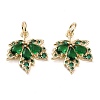 Rack Plating Brass Clear Cubic Zirconia Pendants KK-B078-02G14-02-1