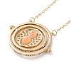 Rotated Hourglass Flat Round Alloy Pendant Necklaces for Women LS-NJEW-G131-01B-1