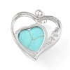 Synthetic Turquoise Pendants G-C236-01H-P-RS-3