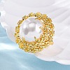 Brass Cuff Rings for Women RJEW-Q009-10G-5
