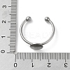 Non-Tarnish Adjustable 304 Stainless Steel Finger Rings Components STAS-K278-04B-P-4