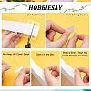 300Pcs Transparent PVC Self Adhesive Hang Tabs CDIS-HY0001-01-4