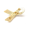 Silk Ribbon Brass Micro Pave Clear Cubic Zirconia Brooches KK-M312-23G-2