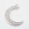 Tibetan Style Alloy Hollow Moon Links LS-TIBEP-5312-P-FF-1