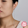Anti-Tarnish Rhodium Plated 925 Sterling Silver Hoop Earrings UA4971-3