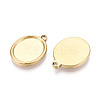 304 Stainless Steel Pendant Cabochon Settings STAS-T067-69G-2