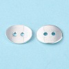 Brass Button Clasps KK-G080-S-1