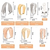 60Pcs 15 Style Ion Plating(IP) 304 Stainless Steel Snap On Bails STAS-OC0001-09-2