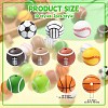 20Pcs 10 Style Sports Theme Food Grade Eco-Friendly Silicone Focal Beads SIL-CJ0001-13-2
