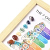 Natural & Synthetic Gemstone Healing Stones Picture Frame Stand AJEW-D308-01B-3