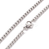 Alloy Cross with Skull Pendant Necklace with 201 Stainless Steel Box Chains LS-NJEW-E016-03AS-4