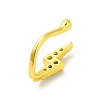 Clear Cubic Zirconia Lightning Bolt Clip on Nose Rings AJEW-F059-06G-2