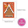 48 Sheets 8 Styles Christmas Paper Make a Face Stickers DIY-WH0467-007-2