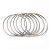 7Pcs 201 Stainless Steel Thin Plain Bangle Sets for Women BJEW-L664-022J-P01-1