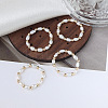 Natural Freshwater Pearl Rice Beaded Stretch Rings FS-WG04E98-01-3