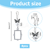 2 Sets Tibetan Style Alloy Butterfly & Painting Frame Pendant Decorations HJEW-UN0001-15-2
