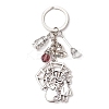 Halloween Tibetan Style Zinc Alloy K9 Glass Keychains KEYC-JKC01237-2