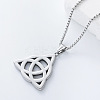 Vintage Viking Trinity Knot 304 Stainless Steel Pendant Box Chain Necklaces for Men KA7210-2