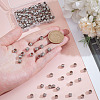 120Pcs 202 Stainless Steel Beads STAS-ME0002-49-3