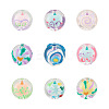 18Pcs 9 Colors Transparent Acrylic Enamel Beads TACR-TA0001-15-1