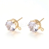 Brass Stud Earring Findings X-KK-L199-A01-G-1