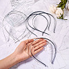 10Pcs 2 Colors Electrophoresis Hair Accessories Iron Hair Band Findings OHAR-TA0001-07-6