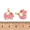 Brass Enamel Pendants KK-T001-04G-B-3