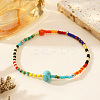 Bohemian Style Natural Mixd Gemstone Beaded Stretch Bracelets for Women LO1270-1-1