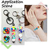5 Styles Infantile Autism Theme Silicone Focal Beads SIL-SC0002-41-5