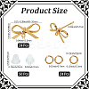 DIY Bowknot Brass Stud Earring & Jump Rings & Ear Nuts Jewelry Making Finding Kits DIY-CN0003-24G-2
